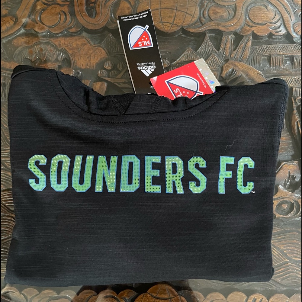 NWT Youth Sounders Official MLS Hooded Shirt